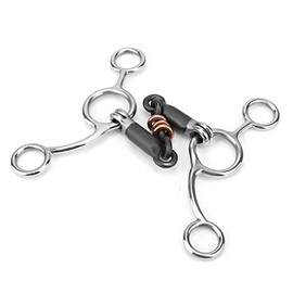 Broca de Caballo, 5.3 en la Boca Chew Chew de Acero Inoxidable Broca de Mordaza de Servicio Pesado con Boca de Acero Negro para Entrenar Equipos Ecuestres