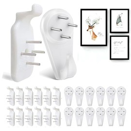 Picture Hooks No Drilling Picture Hooks for Nailing, Pack of 40 Traceless Wall Hooks, Traceless Picture Hooks, Multifunctional Picture Hooks, Wall Hanger for Hanging Paintings, Wedding Photos, Mirrors, Watches