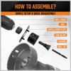 HORUSDY Hole Saw Set 24PCS Hole Saw Kit,Hole Saw Drill