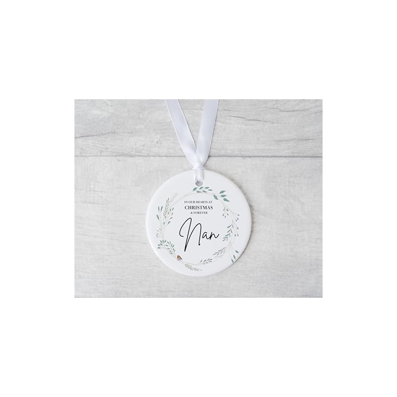 Nan Memorial Christmas Bauble, Remembering Nan At Christmas, Nan Remembrance