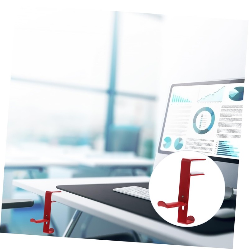 KONTONTY Headphone Stand Hanger Hook Desk Clamp for Headphones Metal