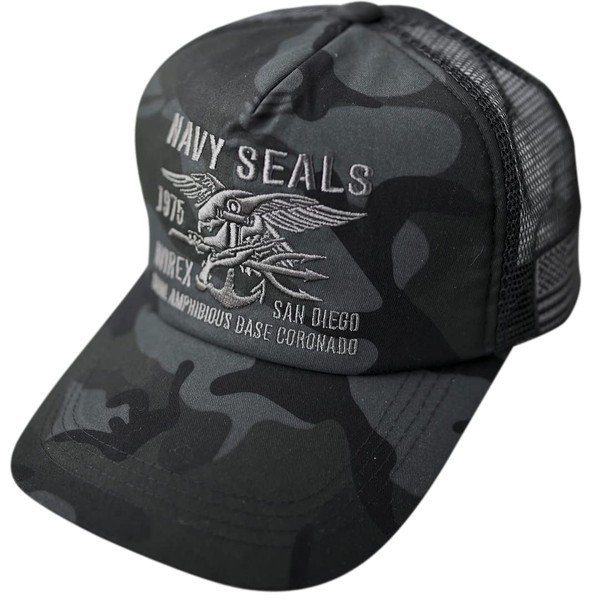 Avirex Men's Mesh Cap, Two Sizes Available, Standard, Military, XL,