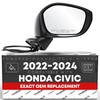 Passenger Side Mirror Replacement - Compatible with 2022-2024 Honda Civic