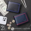 GROOVE GEAR ggs-1018 Men's Bi-Fold Wallet, Saffiano Leather, Holds Many