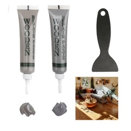 Laminate Floor Repair Kit, 2 Colours Wood Repair Kit, Laminate Repair Kit for Repairing Scratches, Cracks and Discoloration for Wooden Cabinet, Floor and Door, Easy to Use