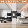 Orger 2 Pack Glass Door Knobs with Flat Black Rosette,