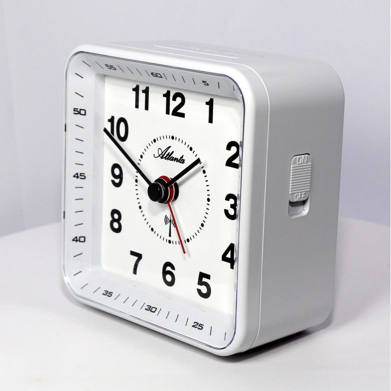 Atlanta Radio Alarm Clock without Ticking Analogue Light Snooze Alarm