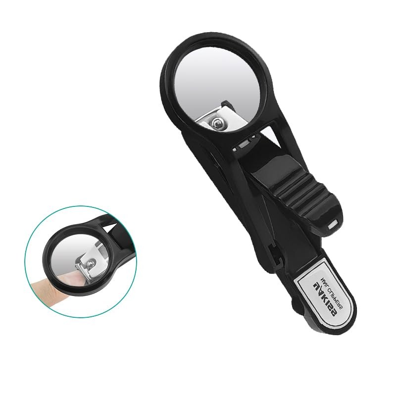 Spacmirrors Extra Large Nail Clipper with Magnifying Glass in Silver,