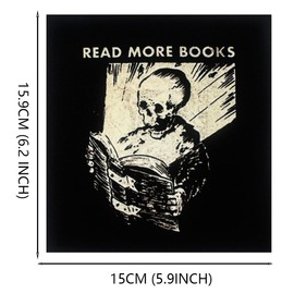 2 piezas de parches góticos punk para coser manualidades, parches clásico para chaquetas, jeans, chalecos, sombreros, mochilas, accesorios punk (leer más libros y más viejo crecimiento)