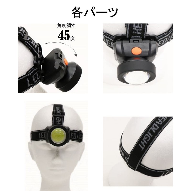 LED Headlight, 300 Lumens, Practical Lighting, 8-12 Hours, 3 Levels