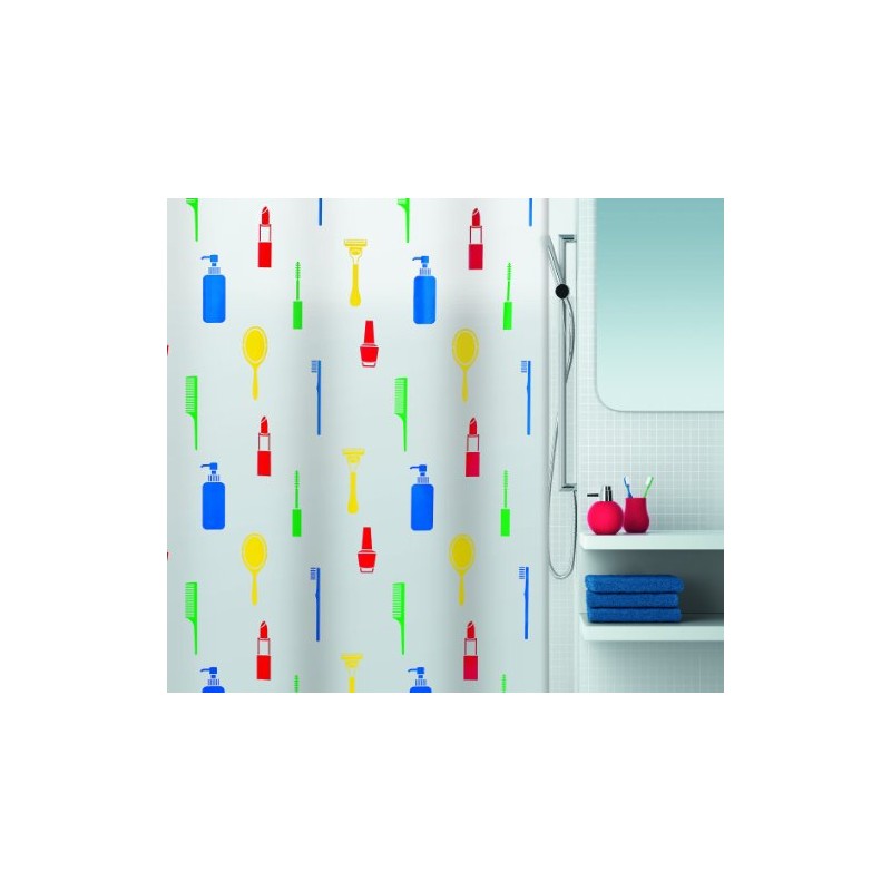 Spirella 10.15234 Shower Curtain DV-PEVA 180 x 200 cm Make-Up