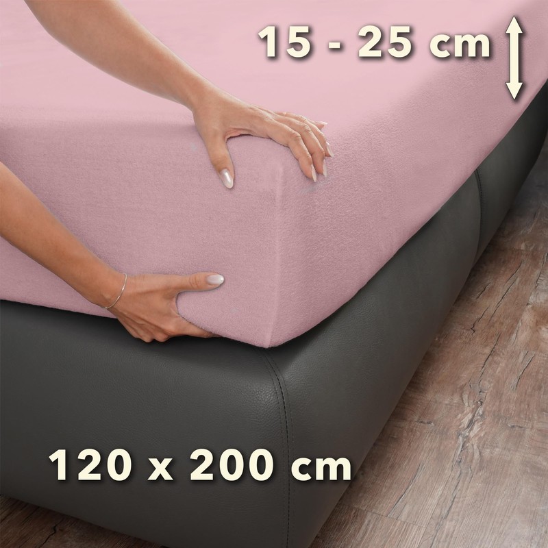 STUDIO Basic Terry Fitted Sheet 120 x 200 cm, Cotton