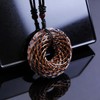 Tan Ran Black Tourmaline Orgonite Rodin Coil Pendant Necklace