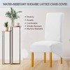 BOGUANG Waterproof XL/Oversized Dining Chair Cover, Parsons Chair Covers (White,