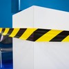TEAONE Warning Tape, 1 Roll Black & Yellow Tape for