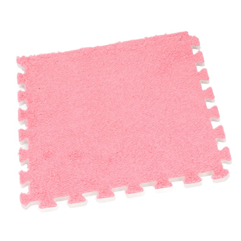 10pcs Plush Foam Floor Mat Thickened Cuttable Interlocking Carpet Tiles