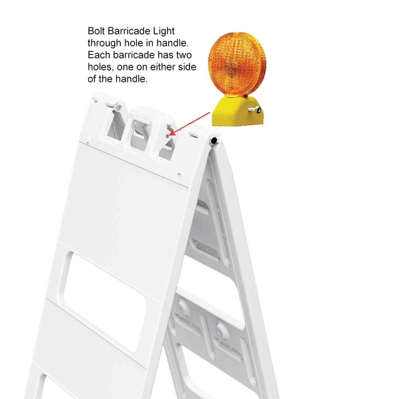 Plasticade All-Plastic A-Frame Type 1 Barricade (12" Top) - Engineer