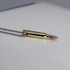 Real Metal Remington 223 Bullet Necklace 30 Inch Stainless Steel