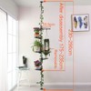 Hershii 5-Layer Indoor Plant Stand Pole Spring Tension Rod Corner
