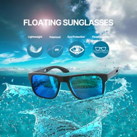 YOZISS Floating Sunglasses Polarized Sports Sunglasses for Men and Women Fishing Kayaking Surfing Boating,UV Protection - Blue Lens
