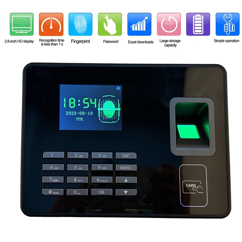 Smart Biometric Fingerprint Reader Password Employee Attendance Machine