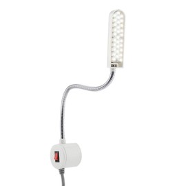 Gooseneck LED Lighting with Magnetic Base (30 LEDs) 2 Watt, Sewing Machine Light, Work Light for Swivel Arm Desk for Workbench Lathe Drill, White (Europe 220V)
