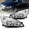 BRYGHT Headlight Assembly Set Replacement for 2003-2007 Honda Accord (Chrome