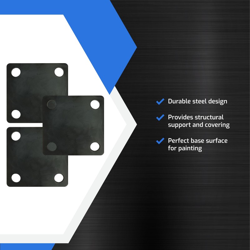 Bobco Metals 8”X8” Weldable Square Steel Metal Baseplate - A36