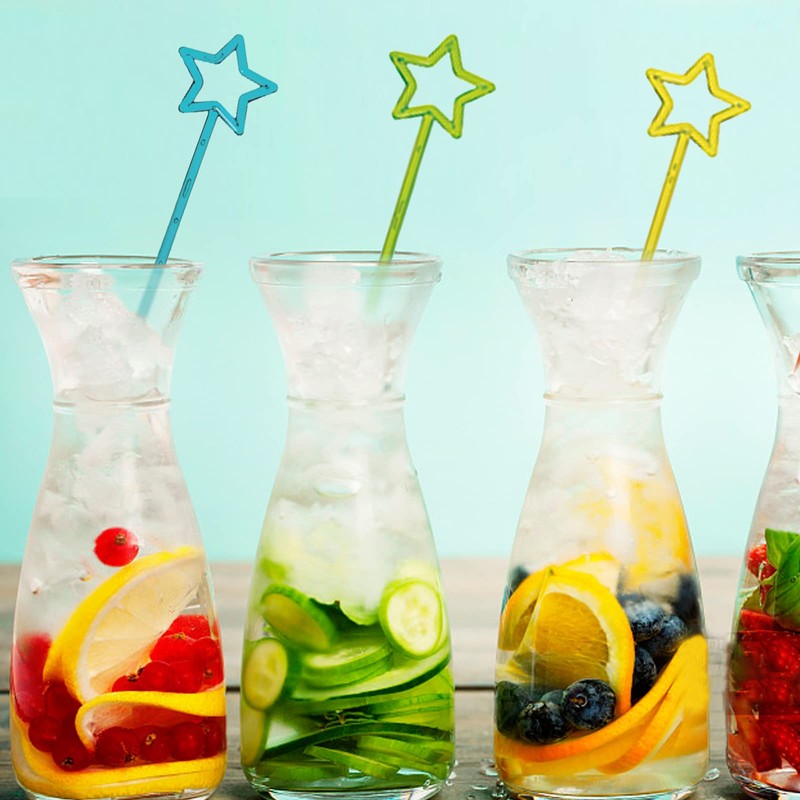 Star Top Swizzle Sticks Disposible 9.8 Inch Cocktail Drink Stirrers