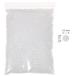 HEALLILY 6 Packs/60000pcs Mini Styrofoam Balls Craft White Polystyrene Foam Beads Small Smooth Foam Balls for Kids DIY Craft Clay Art Christmas Toys (2.5-3.5mm)