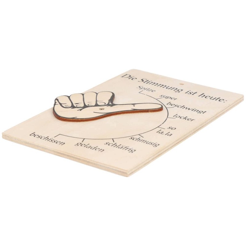 Spruchreif Mood Barometer, Mood Indicator, Thumb with Movable Hand, Door