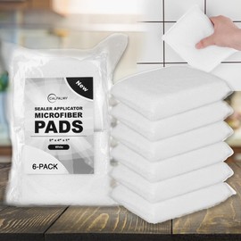 Professional Microfiber Sealer Applicator Pad – The Perfect Tool to Apply Sealer to All Natural Stone and Tile Like Marble, Granite, Concrete & Slate (White)