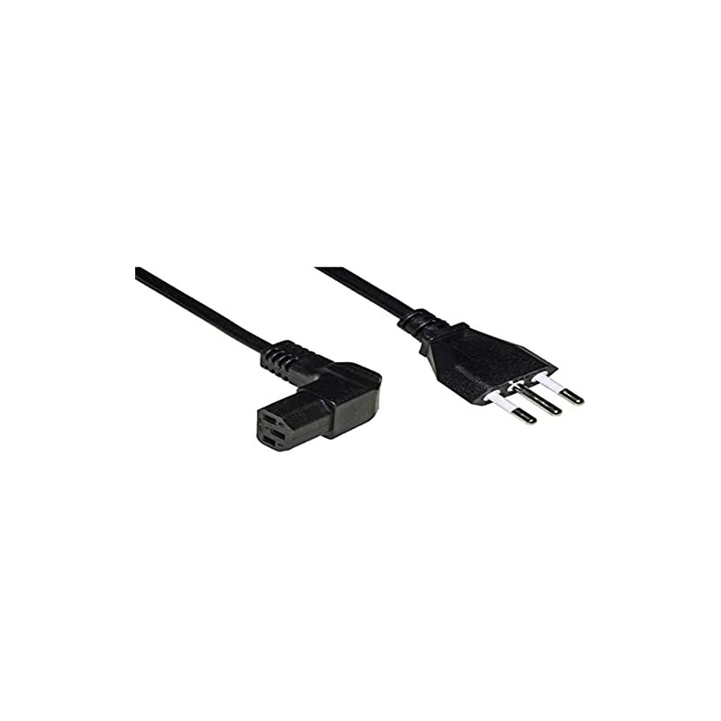 10A 90 Degree IEC 1.8m Italian Plug Power Cable