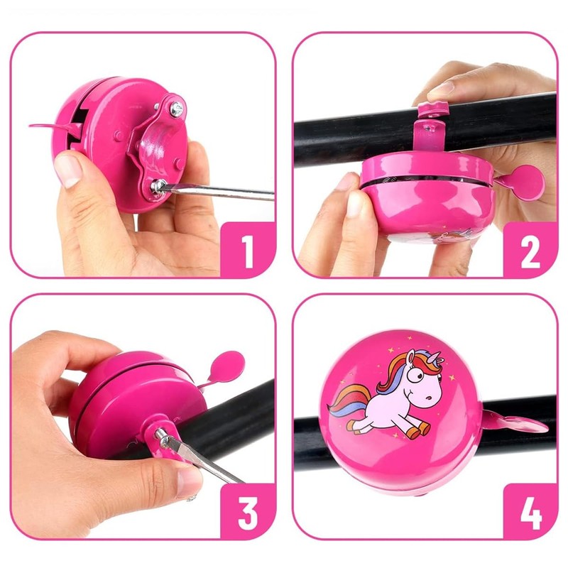 AIMALL Kids' Mountain Bike Bell with Cute Strawberry Cartoon Design,