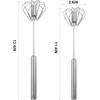 Semi-automatic Whisk, Stainless Steel Egg Beater, Versatile Milk Frother, Hand