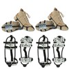 2 Pairs Non Slip Gripper Spikes Ice Cleats Traction Snow