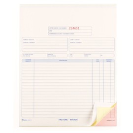 Blueline Invoices 50 Numbered Carbonless Triplicates Bilingual 8-1/2-Inchx11-Inch (DCB177)
