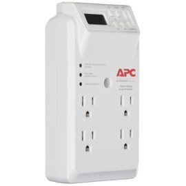 APC P4GC 4-Outlet Energy-Saving Surge Protector Wall Tap with LCD Timer
