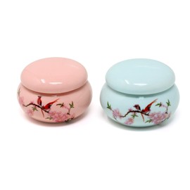 yueton 2 Pack Chinese Style Porcelain Dappen Dish Acrylic Liquid Power Ceramic Container for Home Nail Art Supplies, Salon