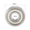 sourcing map Deep Groove Ball Bearings Double Shielded Chrome Bearing