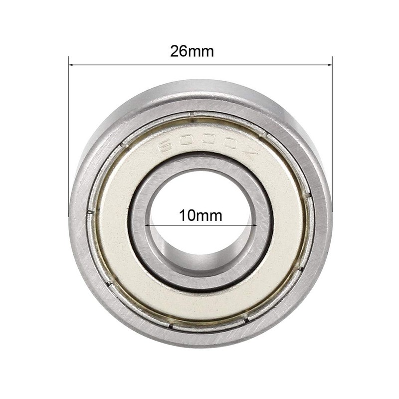 sourcing map Deep Groove Ball Bearings Double Shielded Chrome Bearing