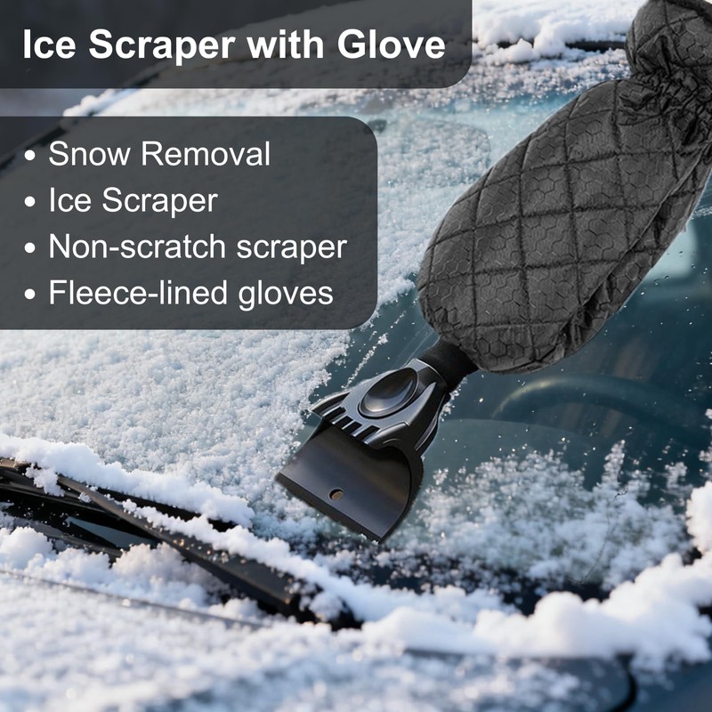 TAEAFER Ice Scraper with Glove - Waterproof Ice Scrapers Snow