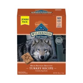 Blue Buffalo Wilderness Grain-Free Biscuits Turkey Recipe Crunchy Dog Treats - 36oz