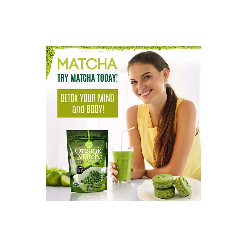 Orgánica Té Verde Matcha Polvo Certificado Usda - 100% Puro