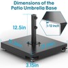AOSTD Heavy Duty Metal Umbrella Base,Mobile Patio Umbrella Stand,Square Market