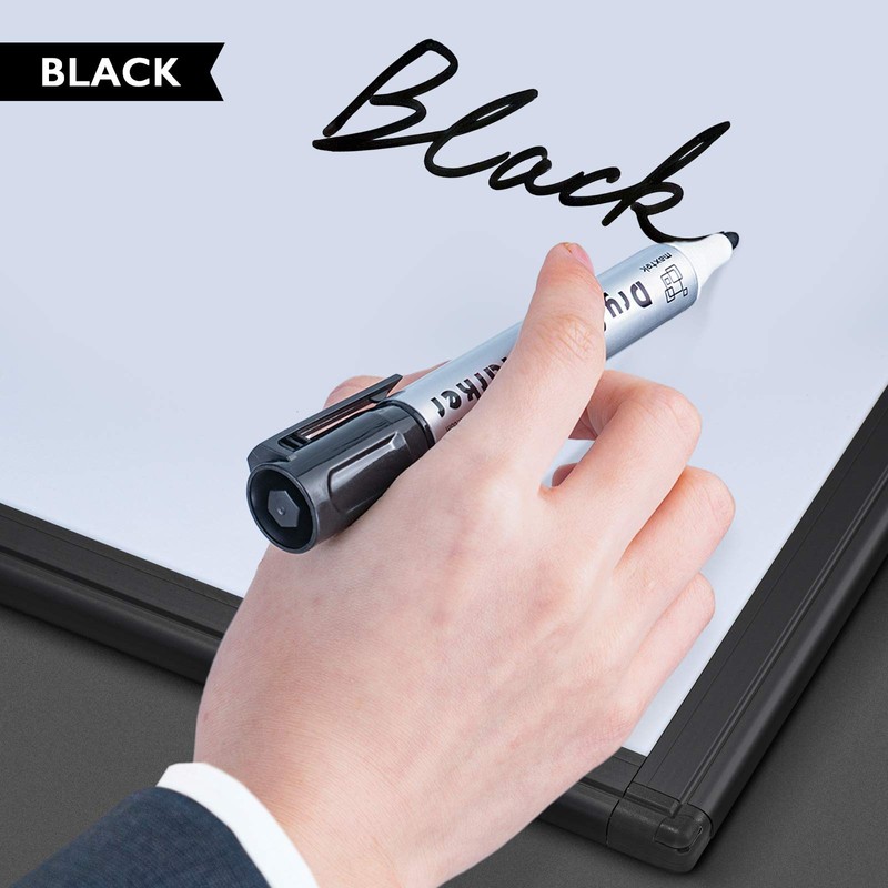 maxtek Whiteboard Markers, Whiteboard Pens 3 Assorted Colours Black Blue