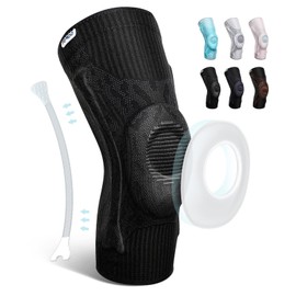 Tordo Rodillera de compresión rodilleras de gel soporte y estabilizadores laterales para dolor de rodilla, estabilización de tendón de rótula, desgarro de menisco, alivio del dolor de articulaciones ACL para hombres y mujeres, levantamiento de pesas, cor