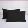 Lanest Housing Pillow Cases Queen, 2 Pack Black Microfiber Pillow