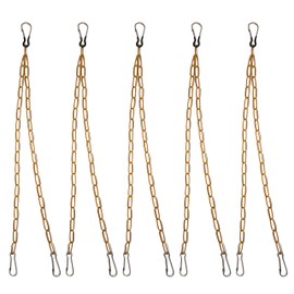 Louney 5-Pack Hanging Plant Chains with Hooks, 20 Inch, DIY for Planters, Flower Pots, Bird Feeders, Lanterns, Lamps (Gold), HC001