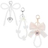 HJZHII Pack of 3 Beads Bow Bag Charms, Aesthetic Bag